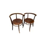 2 BENTWOOD ARMCHAIRS