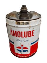 RARE VINTAGE 1960s AMOLUBE 5 GALLON OIL CAN