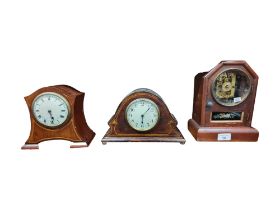 3 VARIOUS ANTIQUE CLOCKS