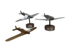3 ORIGINAL WORLD WAR II TRENCH ART - SPITFIRES