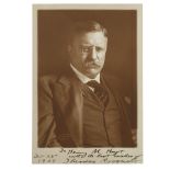 A THEODORE ROOSEVELT SIGNED PHOTOGRAPH. ROOSEVELT, THEODORE. 1858-1919. Photograph Signed ('Theo...