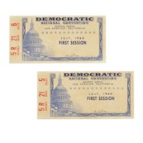 A PAIR OF 1960 DEMOCRATIC NATIONAL CONVENTION TICKETS. Democratic National Convention ... First ...