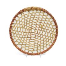 A RUTHERFORD B. HAYES PRESIDENTIAL SERVICE 'INDIAN BASKET WEAVE' AFTER-COFFEE PLATE. Haviland & ...