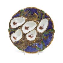 A RUTHERFORD B. HAYES PRESIDENTIAL SERVICE OYSTER PLATE. Haviland porcelain oyster plate with pr...