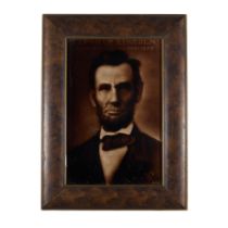 AN ABRAHAM LINCOLN STAFFORDSHIRE TILE. Sherwin & Cotton Eastwood Tile Works for Hanley Staffords...