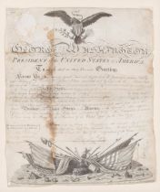 A GEORGE WASHINGTON MILITARY APPOINTMENT. WASHINGTON, GEORGE. 1732-1799. Document Signed ('Go: W...