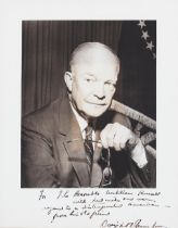 A DWIGHT EISENHOWER PHOTO INSCRIBED TO WILLIAM RUSSELL. EISENHOWER, DWIGHT DAVID. 1890-1969. Pho...