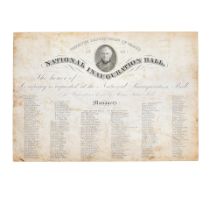 A PRINTED INVITATION TO ZACHARY TAYLOR'S 'NATIONAL INAUGURAL BALL.' Engraved invitation on coate...