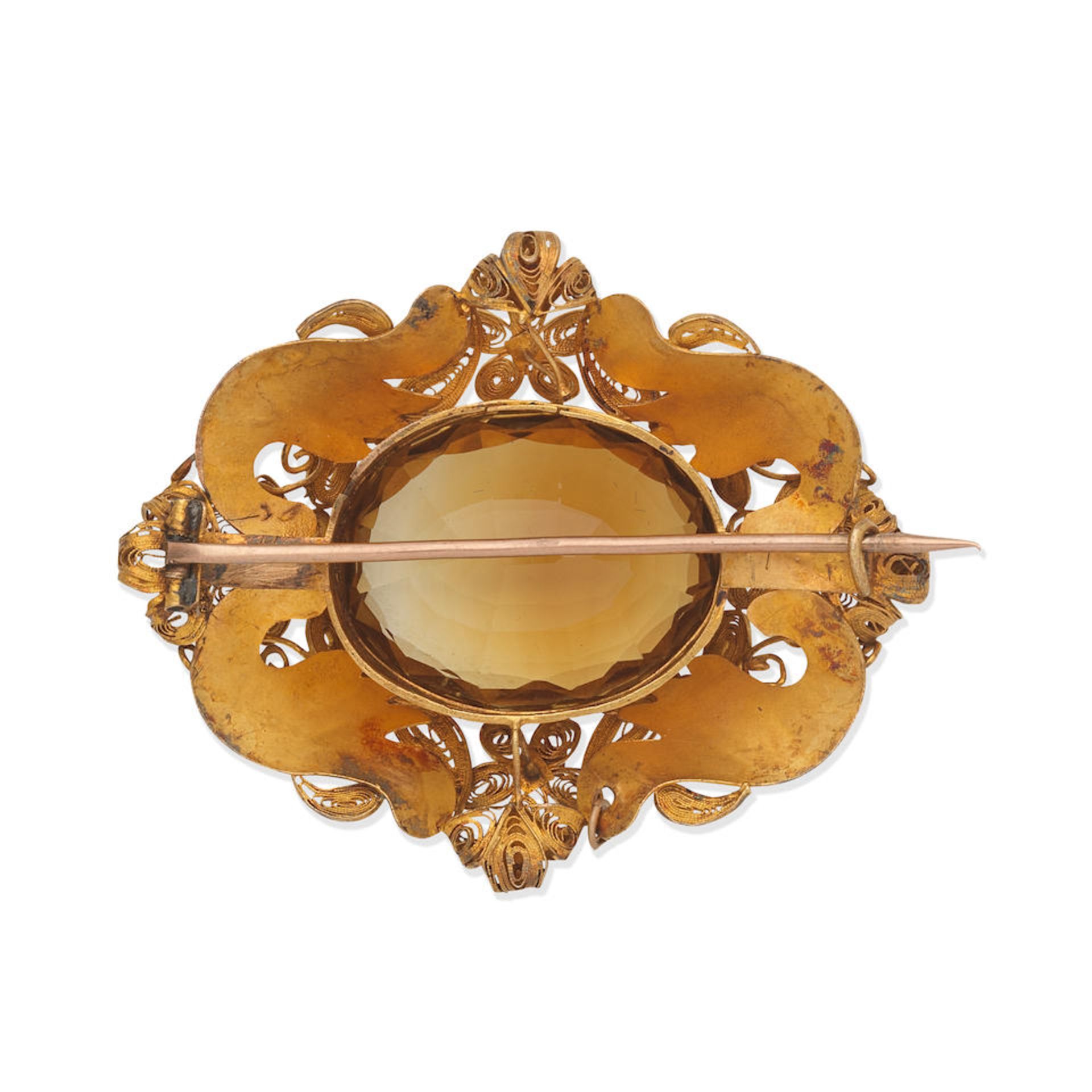 CITRINE BROOCH, - Bild 2 aus 2