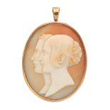 SHELL CAMEO BROOCH,