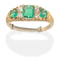 EMERALD AND DIAMOND RING