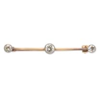 DIAMOND BAR BROOCH,