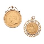 TWO COIN PENDANTS (2)
