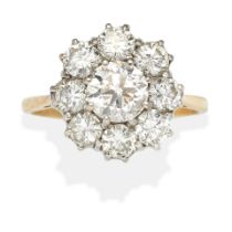 DIAMOND CLUSTER RING,