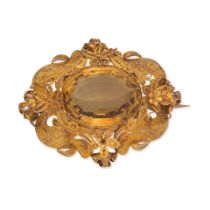 CITRINE BROOCH,