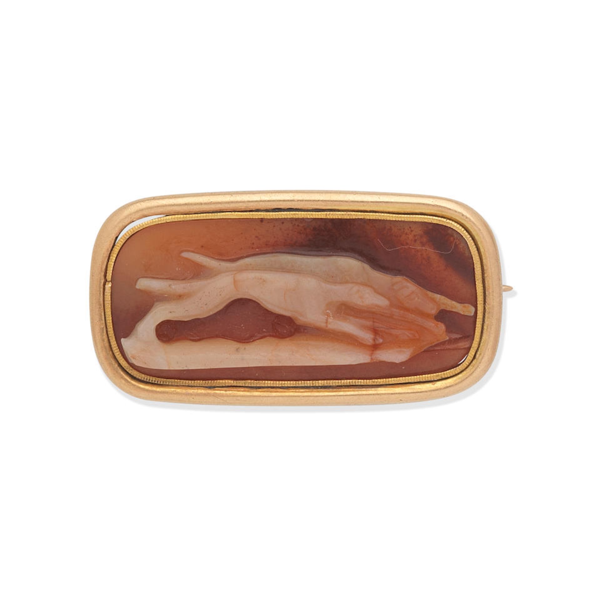 AGATE CAMEO BROOCH,