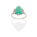 EMERALD AND DIAMOND RING