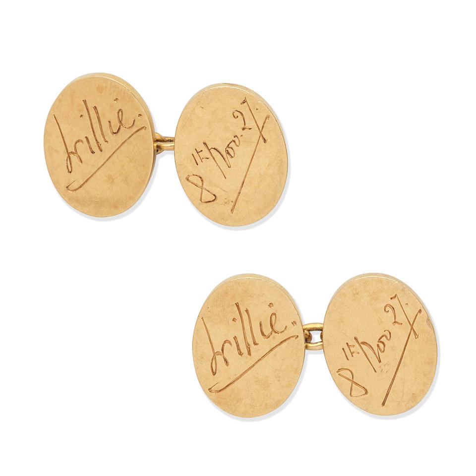 GOLD CUFFLINKS,