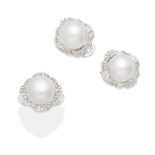 CULTURED PEARL RING AND EARRINGS (2)