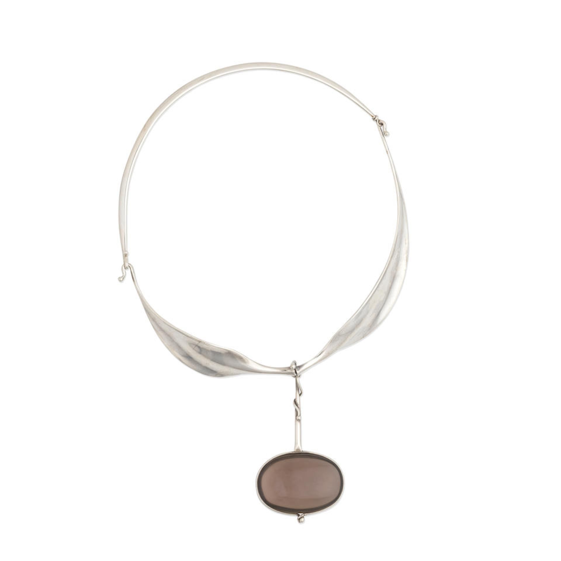 TORUN BÜLOW-HÜBE FOR GEORG JENSEN: SILVER AND QUARTZ NECKLACE