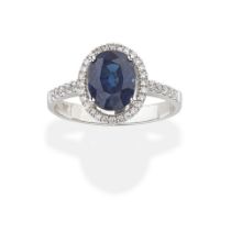 SAPPHIRE AND DIAMOND RING