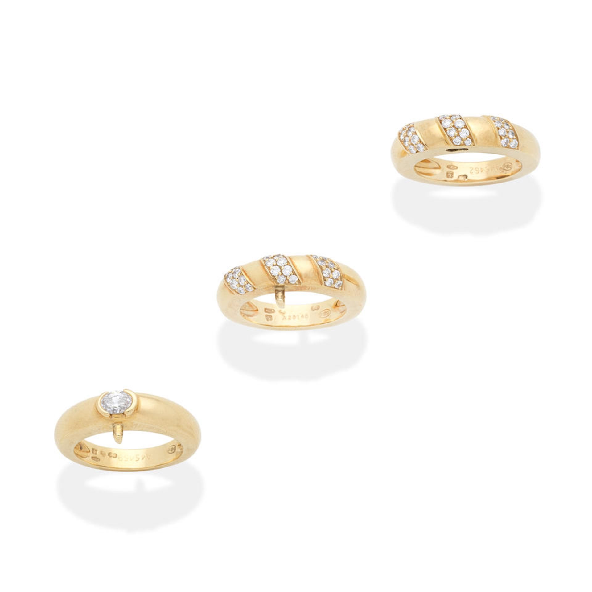 PIAGET: DIAMOND-SET INTERCHANGEABLE RINGS (3)