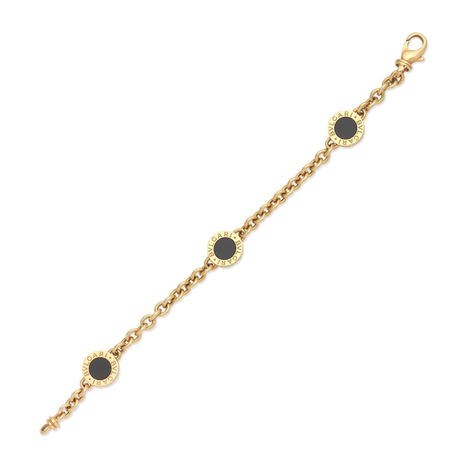 BULGARI: ONYX 'BVLGARI BVLGARI' BRACELET,