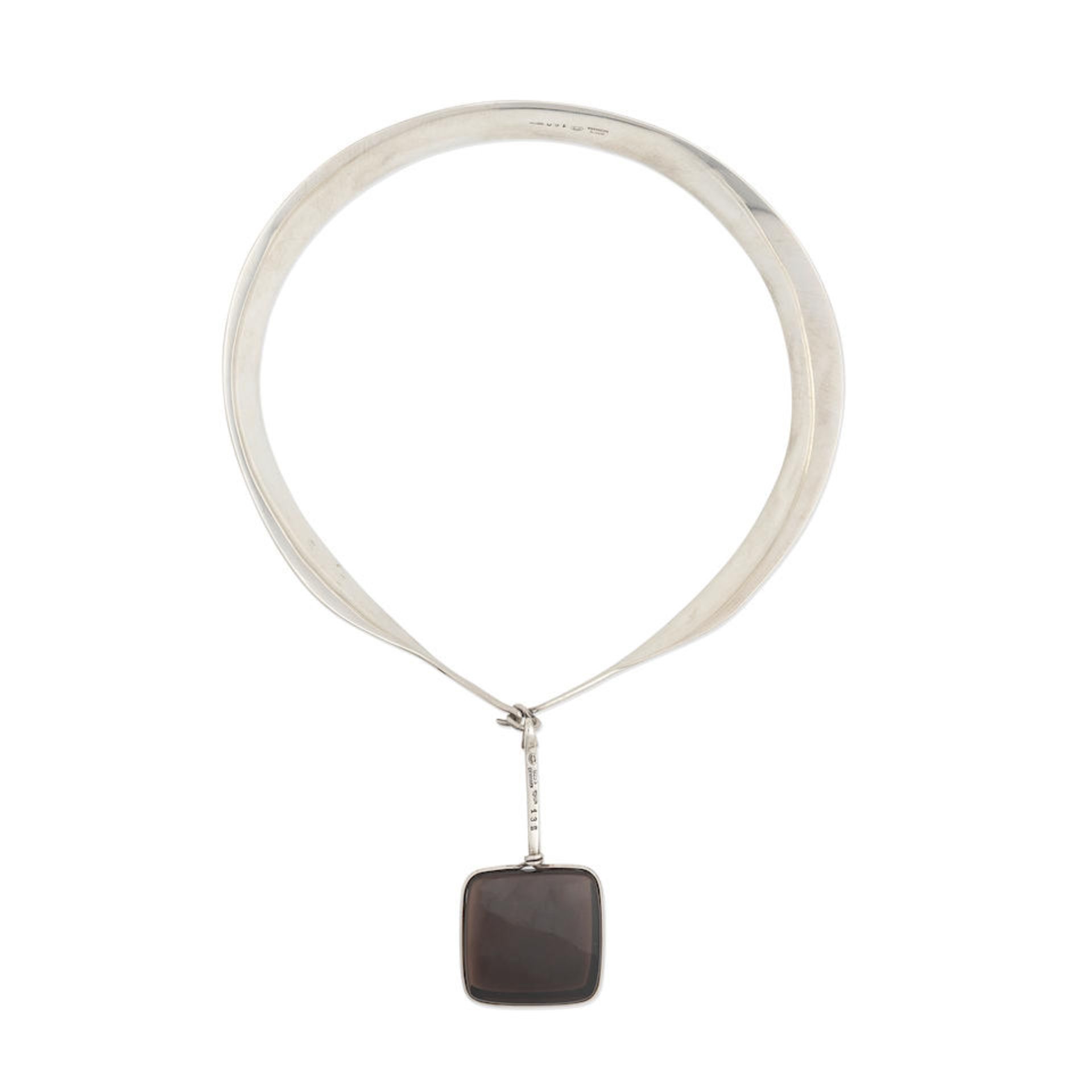 TORUN BÜLOW-HÜBE FOR GEORG JENSEN: SILVER AND QUARTZ NECKLACE