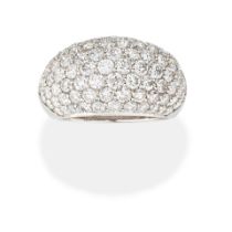 DIAMOND-SET BOMBÉ RING