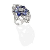 SAPPHIRE AND DIAMOND RING