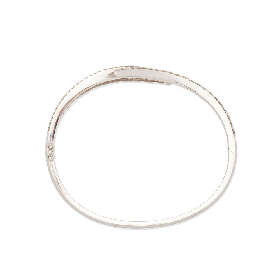 DIAMOND-SET BANGLE, - Image 3 of 3