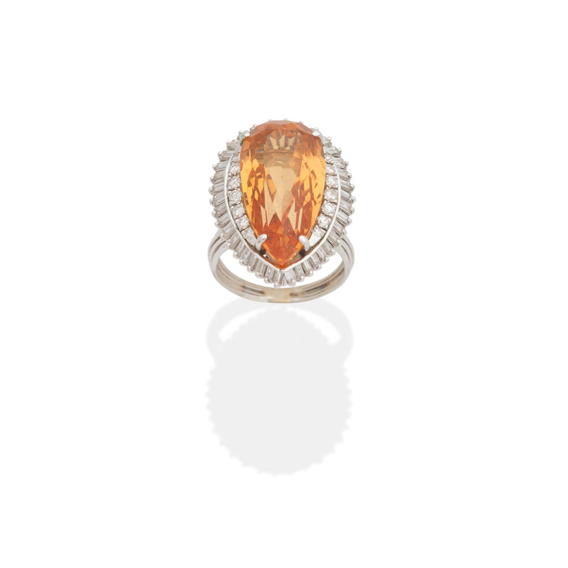 TOPAZ AND DIAMOND RING