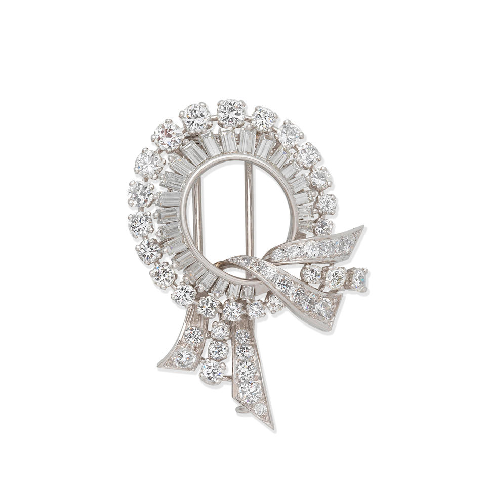 DIAMOND CLIP BROOCH