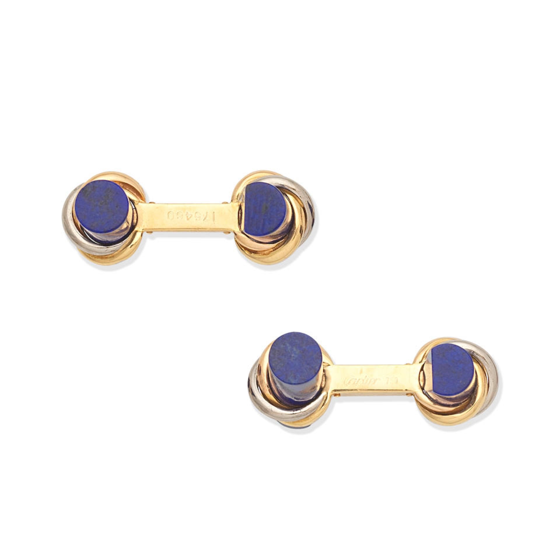 CARTIER: LAPIS LAZULI CUFFLINKS - Bild 3 aus 3