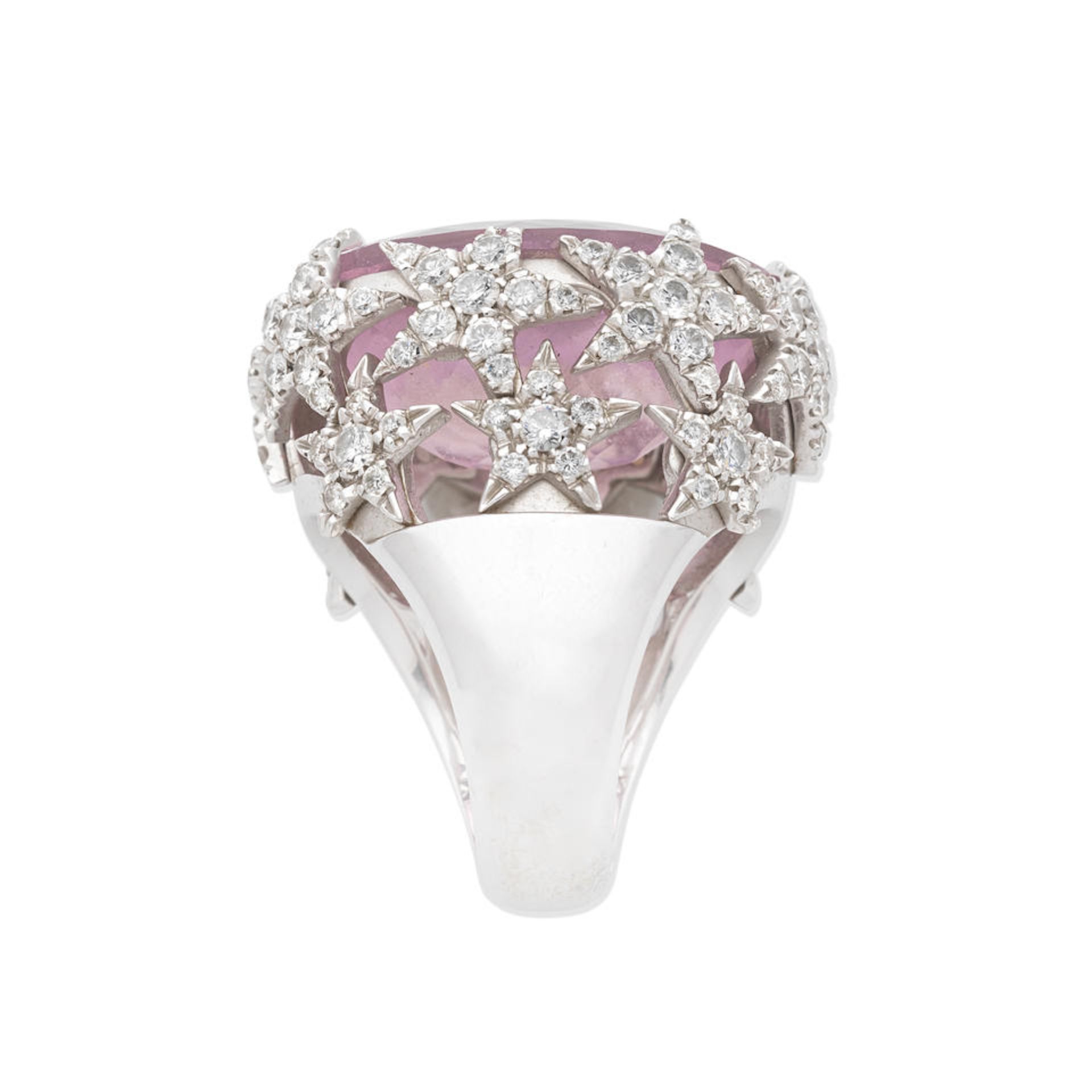 MARGHERITA BURGENER: KUNZITE AND DIAMOND DRESS RING - Image 4 of 4