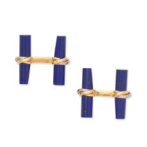 CARTIER: LAPIS LAZULI CUFFLINKS