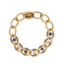 SAPPHIRE AND DIAMOND BRACELET