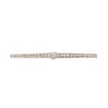 DIAMOND BAR BROOCH,