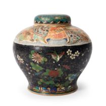 A KYOTO KINKOZAN CLOISONNÉ JAR AND COVER