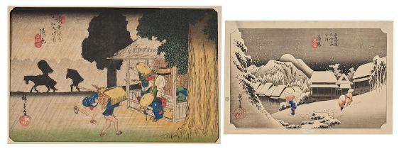 UTAGAWA HIROSHIGE (1797-1858) TWO WOODBLOCK PRINTS