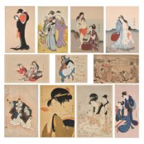 ELEVEN WOODBLOCK PRINTS