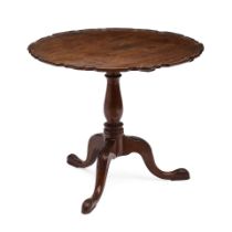 A GEORGE II STYLE MAHOGANY TILT-TOP TEA TABLE