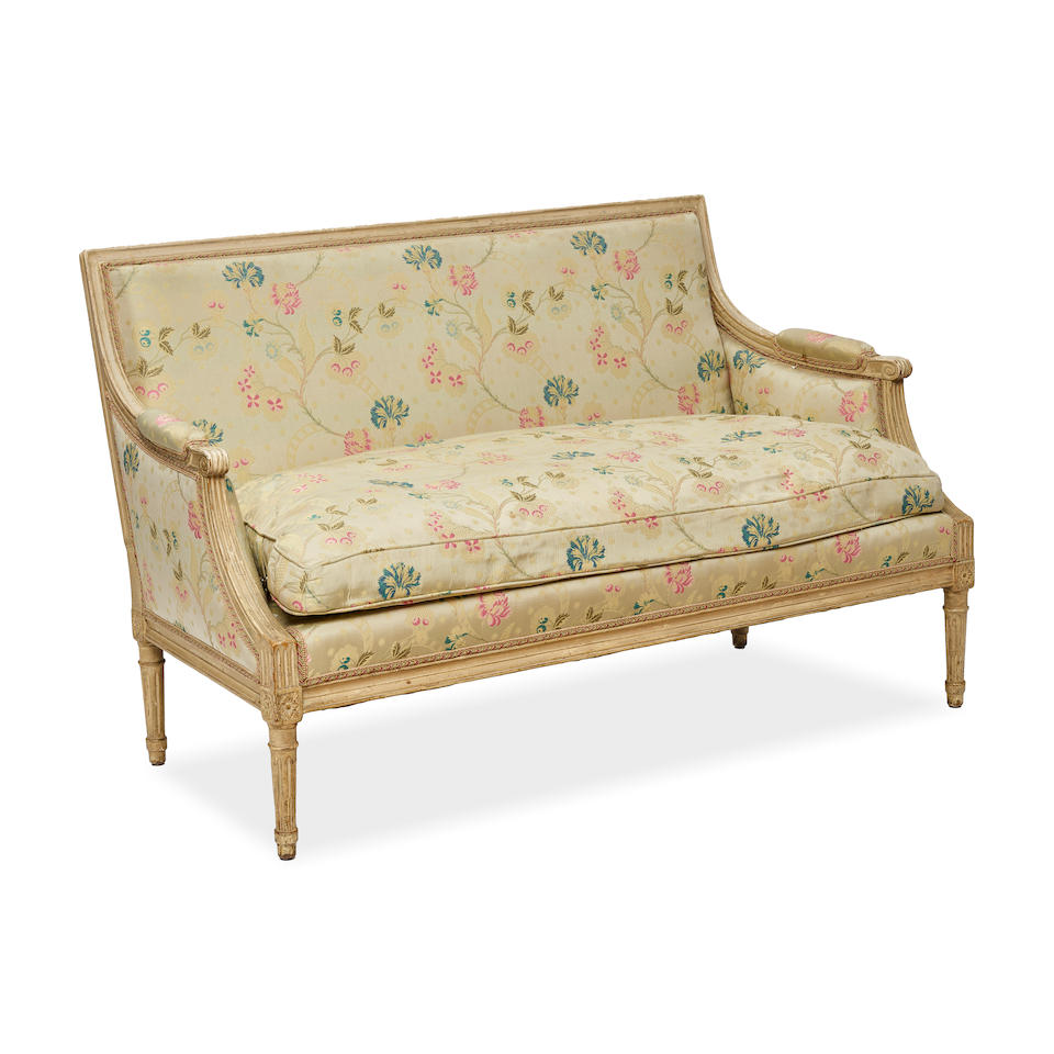 A LOUIS XVI PAINTED SETTEE19th century