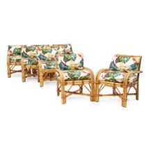 A SET OF EIGHT BIELECKY BROTHERS RATTAN ARMCHAIRS20th century