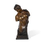 AN ITALIAN PATINATED BRONZE BUST OF PSYCHE OF CAPUAChiurazzi Foundry, after the antique, 21st ce...