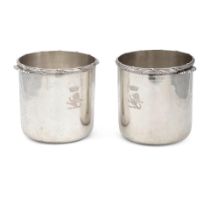 A MATCHED PAIR OF SILVER WINE COOLERS one marked for Aleksandr Kazimirovich Vyrzhikovsky, Kiev, ...