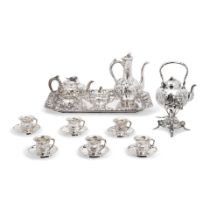 AN ASIAN SILVER ASSEMBLED TEA AND COFFEE SERVICE by various makers, early 20th century