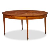 A FRENCH MAHOGANY EXTENSION DINING TABLE19th century