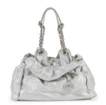 Christian Dior: a Silver Suede Le Trente Bag 2009 (includes dust bag)