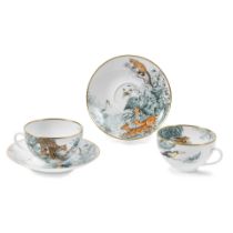 Hermès: Two Sets of 'Carnets d'Equateur' Breakfast Cups and Saucers c.2023 (includes box)